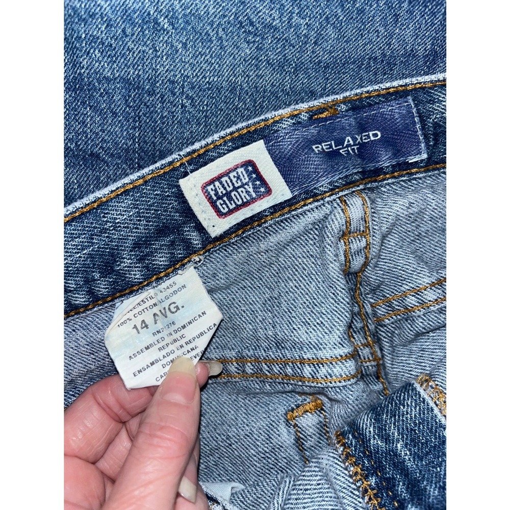Faded Glory Dad Shorts Denim Size 14 Vintage 90s Style - Picture 2 of 7